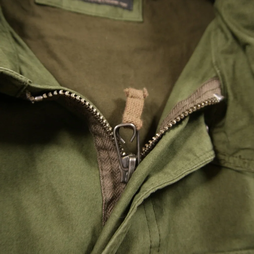 J.Crew Military Field Utility M65 Viscose Cotton Men Jacket M Hooded Field Work